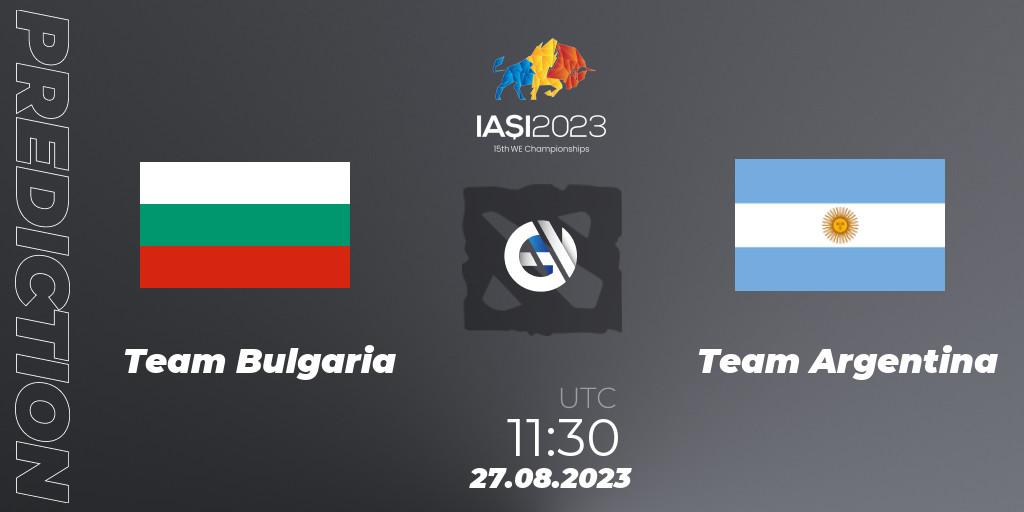 Prognoza Team Bulgaria - Team Argentina. 27.08.23, Dota 2, IESF World Championship 2023