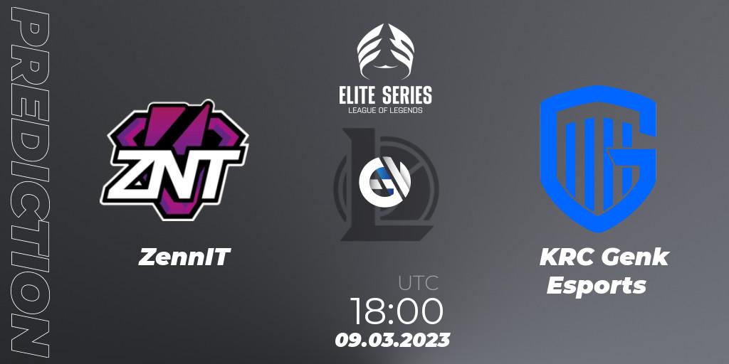 Prognoza ZennIT - KRC Genk Esports. 09.03.2023 at 21:00, LoL, Elite Series Spring 2023 - Group Stage