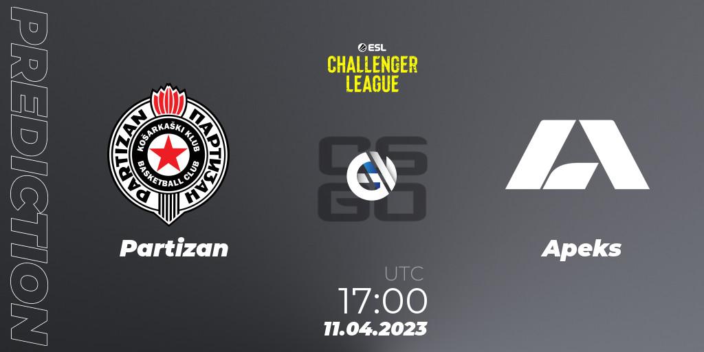 Prognoza Partizan - Apeks. 17.04.23, CS2 (CS:GO), ESL Challenger League Season 45: Europe