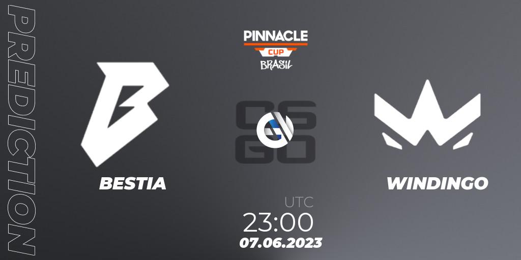 Prognoza BESTIA - WINDINGO. 07.06.2023 at 23:40, Counter-Strike (CS2), Pinnacle Brazil Cup 1