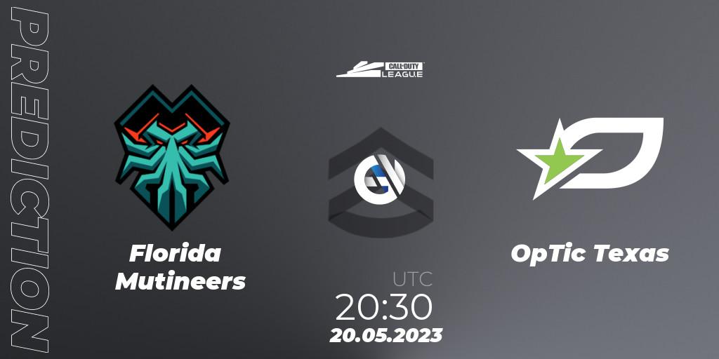 Prognoza Florida Mutineers - OpTic Texas. 20.05.2023 at 20:30, Call of Duty, Call of Duty League 2023: Stage 5 Major Qualifiers