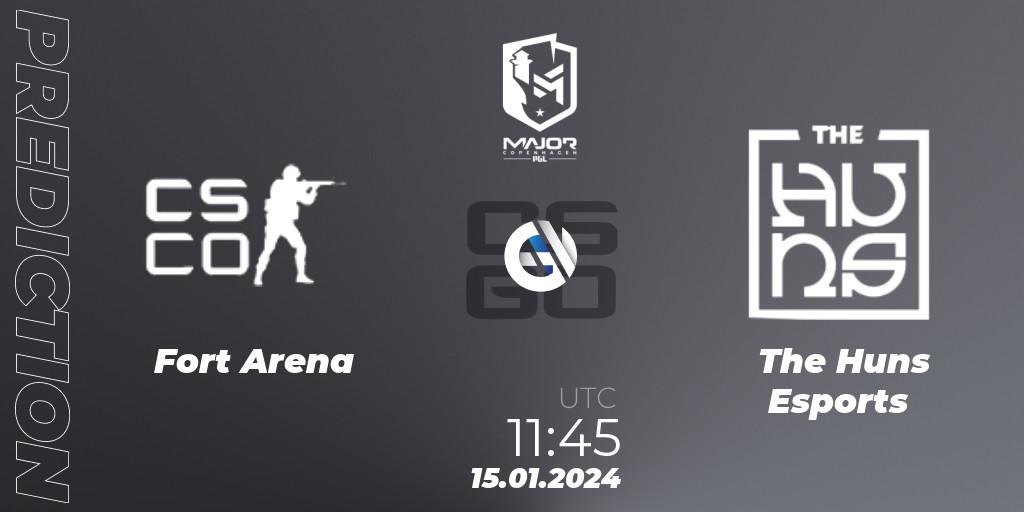 Prognoza Fort Arena - The Huns Esports. 15.01.2024 at 12:15, Counter-Strike (CS2), PGL CS2 Major Copenhagen 2024 East Asia RMR Open Qualifier