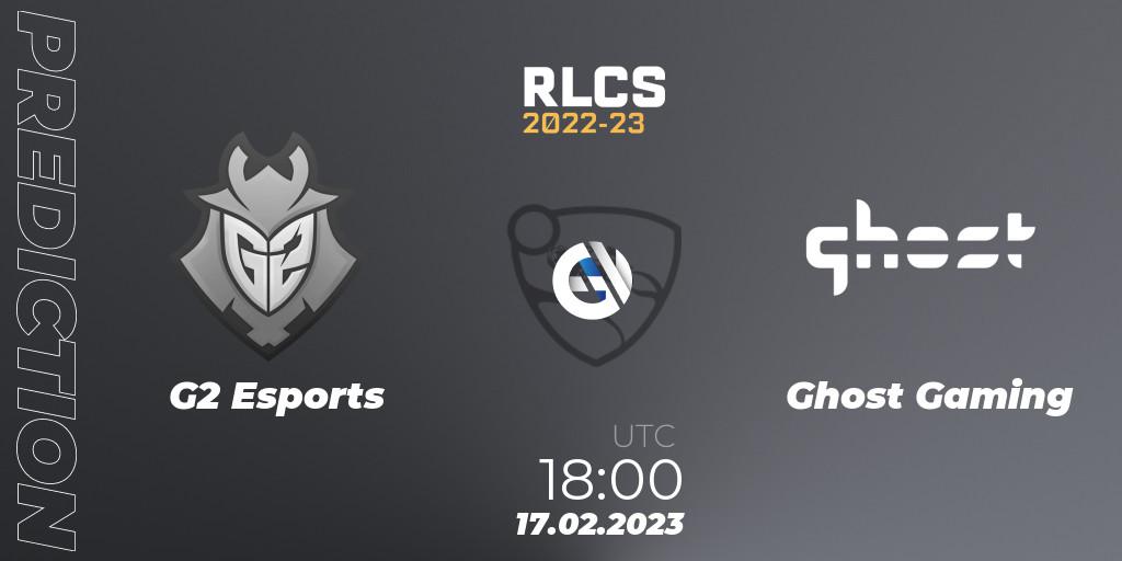 Prognoza G2 Esports - Ghost Gaming. 17.02.23, Rocket League, RLCS 2022-23 - Winter: North America Regional 2 - Winter Cup