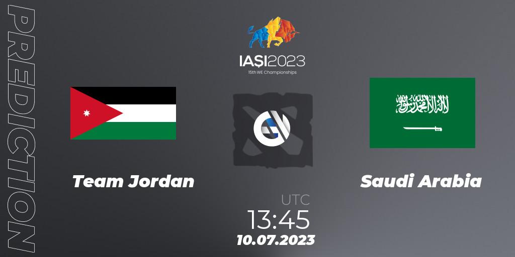 Prognoza Team Jordan - Saudi Arabia. 10.07.2023 at 14:45, Dota 2, Gamers8 IESF Asian Championship 2023