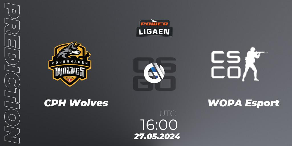 Prognoza CPH Wolves - WOPA Esport. 27.05.2024 at 16:00, Counter-Strike (CS2), Dust2.dk Ligaen Season 26