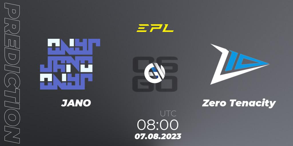 Prognoza JANO - Zero Tenacity. 07.08.2023 at 08:00, Counter-Strike (CS2), European Pro League Season 10: Division 2