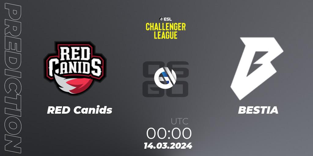 Prognoza RED Canids - BESTIA. 25.04.24, CS2 (CS:GO), ESL Challenger League Season 47: South America