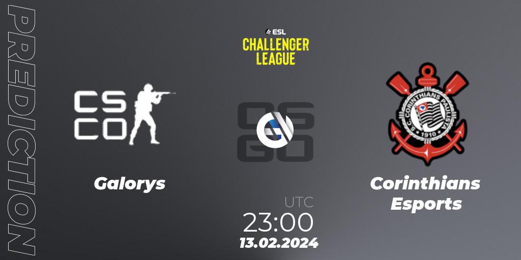 Prognoza Galorys - Corinthians Esports. 23.02.2024 at 22:00, Counter-Strike (CS2), ESL Challenger League Season 47: South America