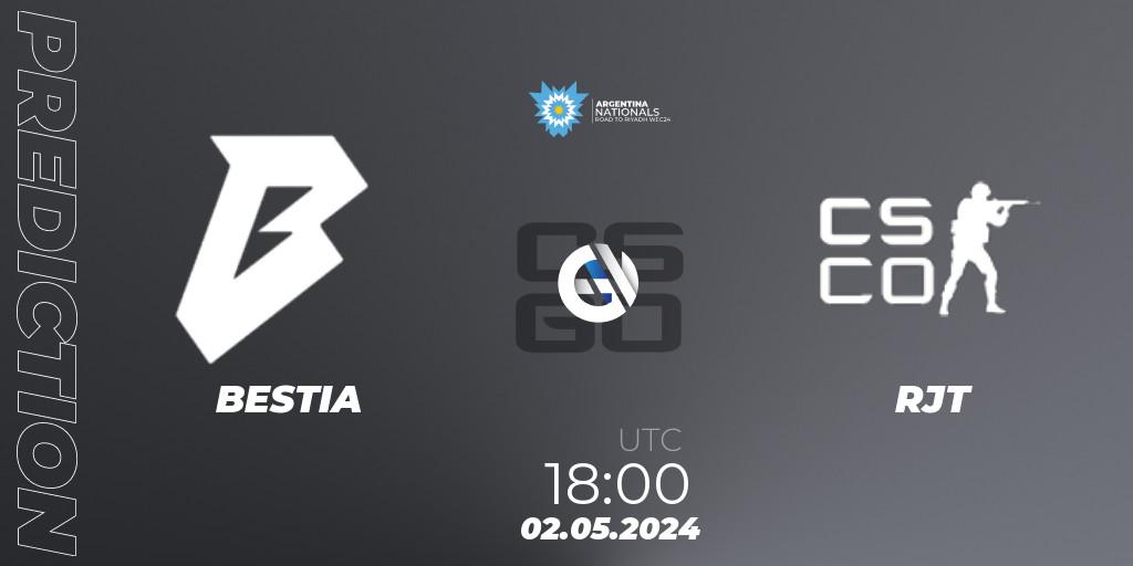 Prognoza BESTIA - RJT. 02.05.2024 at 18:00, Counter-Strike (CS2), IESF World Esports Championship 2024: Argentina