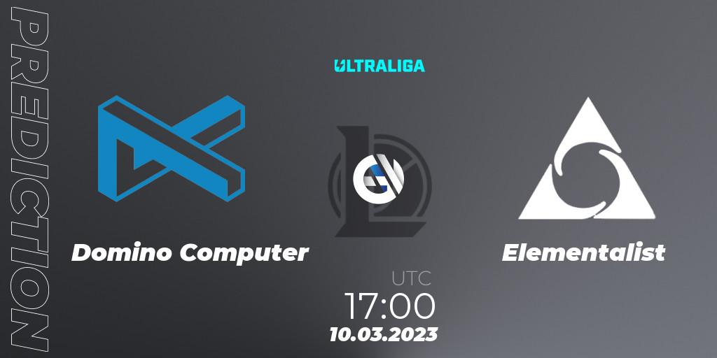 Prognoza Domino Computer - Elementalist. 10.03.2023 at 17:00, LoL, Ultraliga 2nd Division Season 6