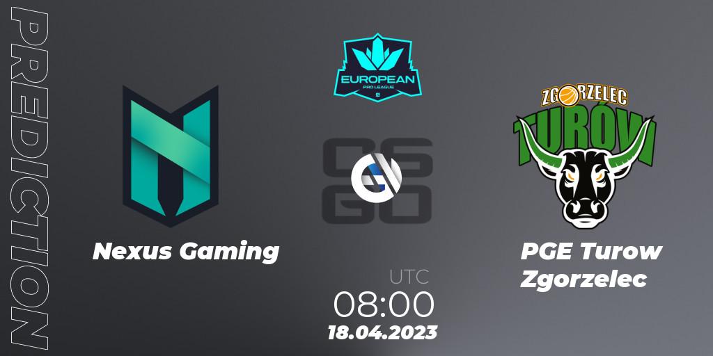 Prognoza Nexus Gaming - PGE Turow Zgorzelec. 18.04.2023 at 08:00, Counter-Strike (CS2), European Pro League Season 7