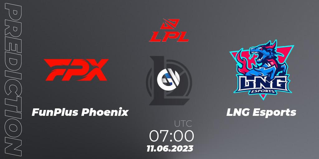 Prognoza FunPlus Phoenix - LNG Esports. 11.06.23, LoL, LPL Summer 2023 Regular Season