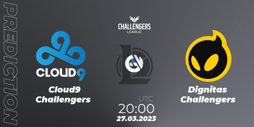 Prognoza Cloud9 Challengers - Dignitas Challengers. 27.03.23, LoL, NACL 2023 Spring - Playoffs