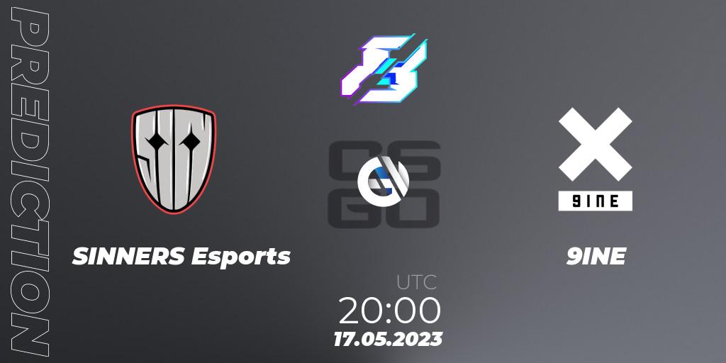 Prognoza SINNERS Esports - 9INE. 17.05.2023 at 20:00, Counter-Strike (CS2), Gamers8 2023 Europe Open Qualifier 1