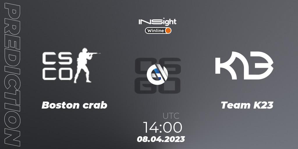 Prognoza Boston crab - Team K23. 08.04.23, CS2 (CS:GO), Winline Insight Season 3