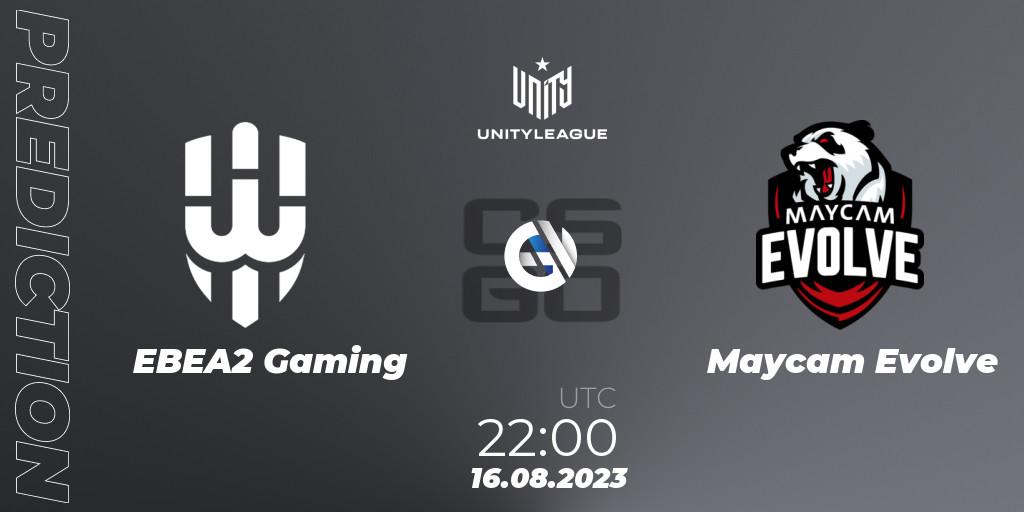 Prognoza EBEA2 Gaming - Maycam Evolve. 16.08.2023 at 22:00, Counter-Strike (CS2), LVP Unity League Argentina 2023