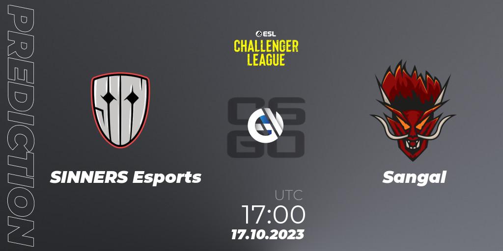 Prognoza SINNERS Esports - Sangal. 17.10.2023 at 17:00, Counter-Strike (CS2), ESL Challenger League Season 46: Europe