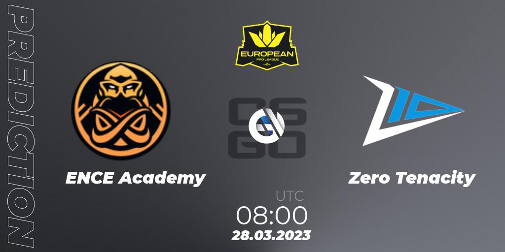Prognoza ENCE Academy - Zero Tenacity. 28.03.23, CS2 (CS:GO), European Pro League Season 7: Division 2