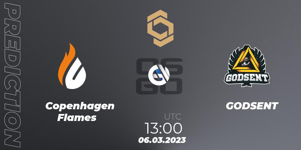 Prognoza Copenhagen Flames - GODSENT. 06.03.23, CS2 (CS:GO), CCT South Europe Series #3