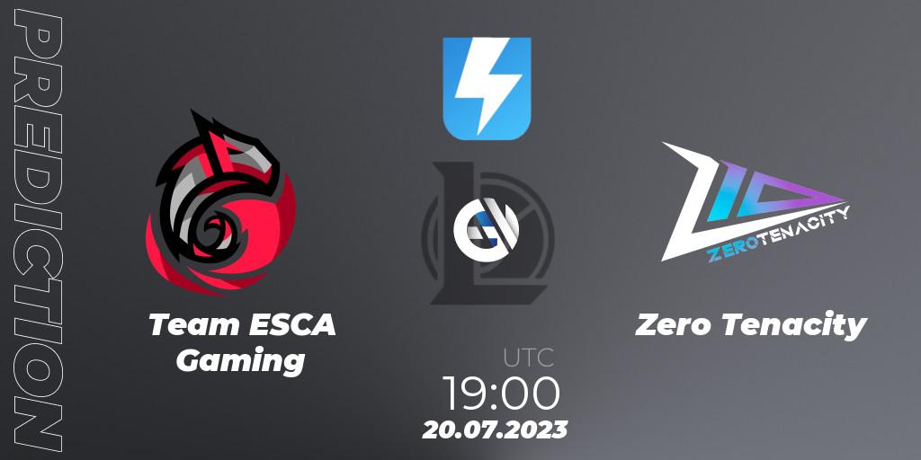 Prognoza Team ESCA Gaming - Zero Tenacity. 18.07.2023 at 19:00, LoL, Ultraliga Season 10 2023 Regular Season