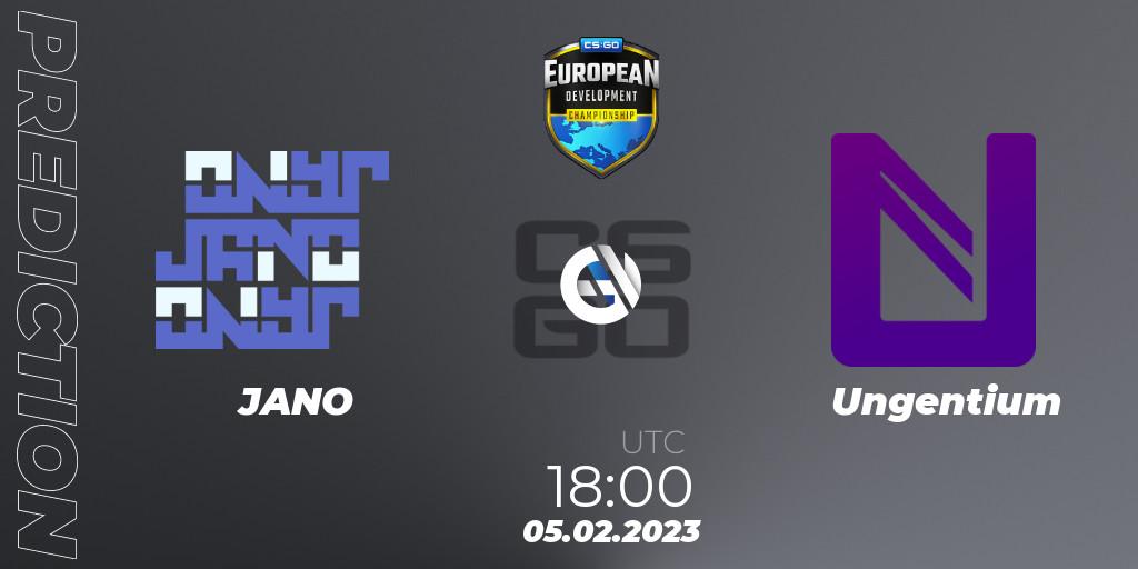 Prognoza JANO - Ungentium. 05.02.23, CS2 (CS:GO), European Development Championship 7 Closed Qualifier