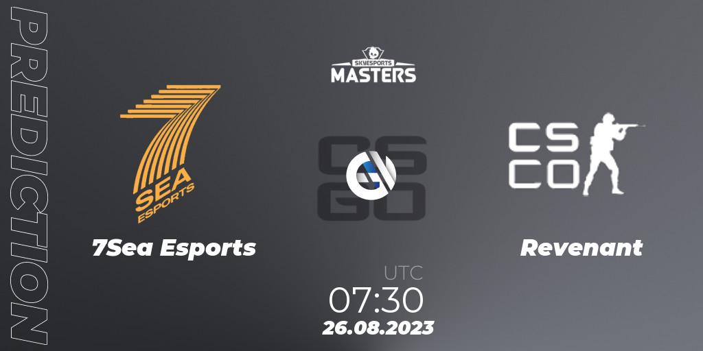 Prognoza 7Sea Esports - Revenant (Indian team). 26.08.2023 at 06:10, Counter-Strike (CS2), Skyesports Masters 2023 Finals