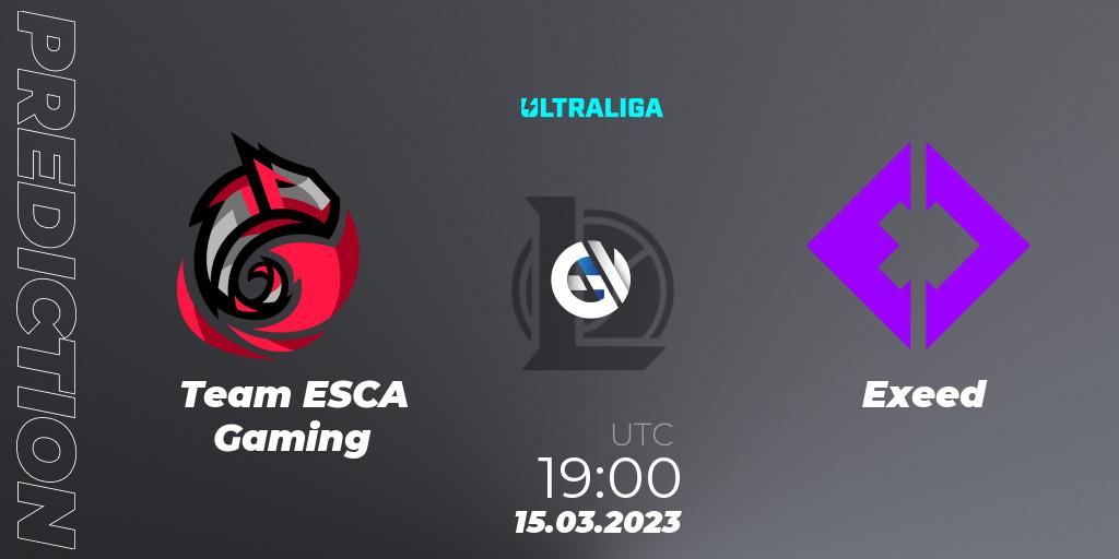 Prognoza Team ESCA Gaming - Exeed. 08.03.2023 at 19:00, LoL, Ultraliga Season 9 - Group Stage