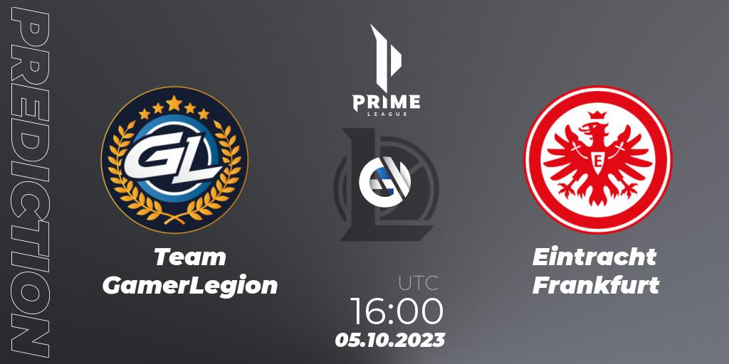 Prognoza Team GamerLegion - Eintracht Frankfurt. 05.10.23, LoL, Prime League Pokal 2023