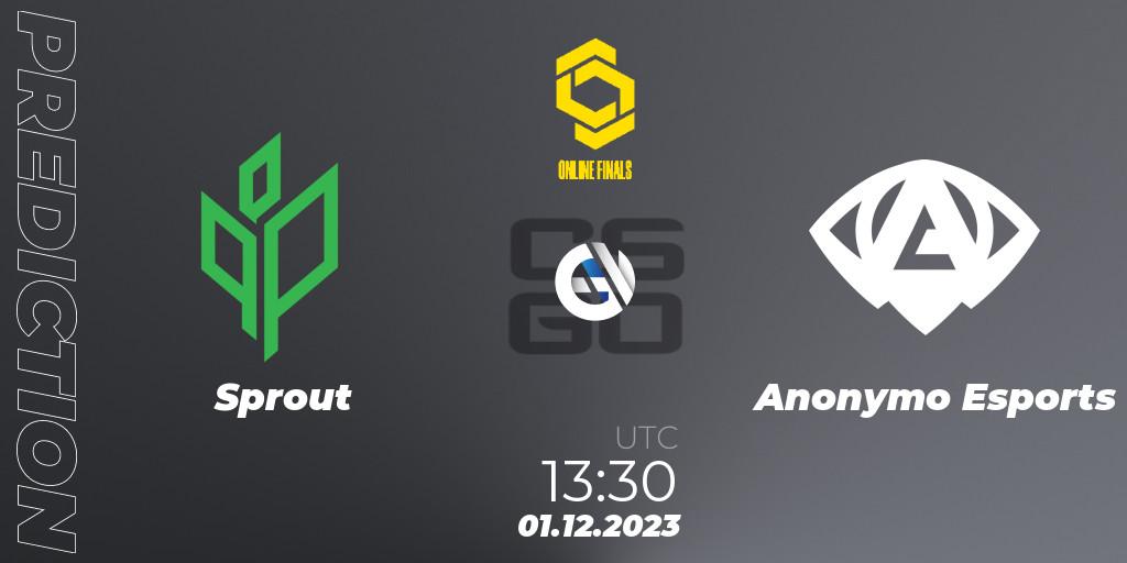 Prognoza Sprout - Anonymo Esports. 01.12.23, CS2 (CS:GO), CCT Online Finals #5