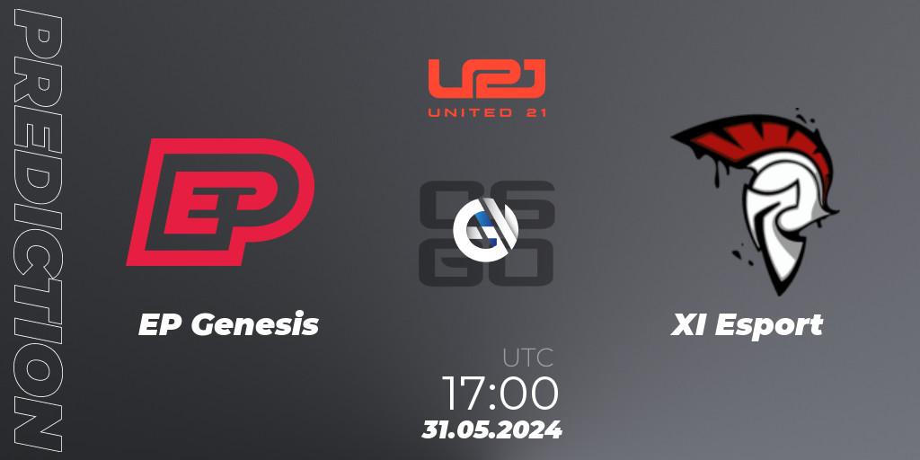 Prognoza EP Genesis - XI Esport. 31.05.2024 at 17:00, Counter-Strike (CS2), United21 Season 14: Division 2