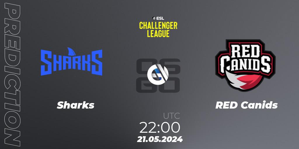Prognoza Sharks - RED Canids. 21.05.2024 at 22:00, Counter-Strike (CS2), ESL Challenger League Season 47: South America