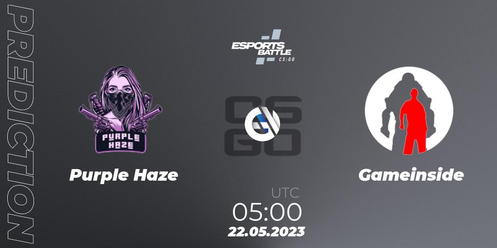 Prognoza Purple Haze - Gameinside. 22.05.2023 at 05:00, Counter-Strike (CS2), ESportsBattle Season 19