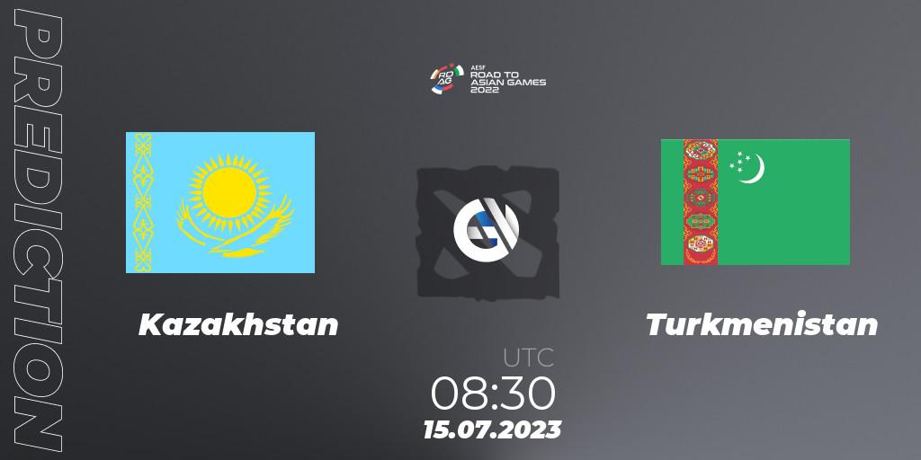 Prognoza Kazakhstan - Turkmenistan. 15.07.2023 at 08:30, Dota 2, 2022 AESF Road to Asian Games - Central Asia