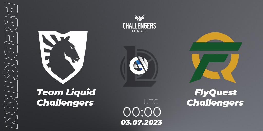 Prognoza Team Liquid Challengers - FlyQuest Challengers. 03.07.23, LoL, North American Challengers League 2023 Summer - Group Stage