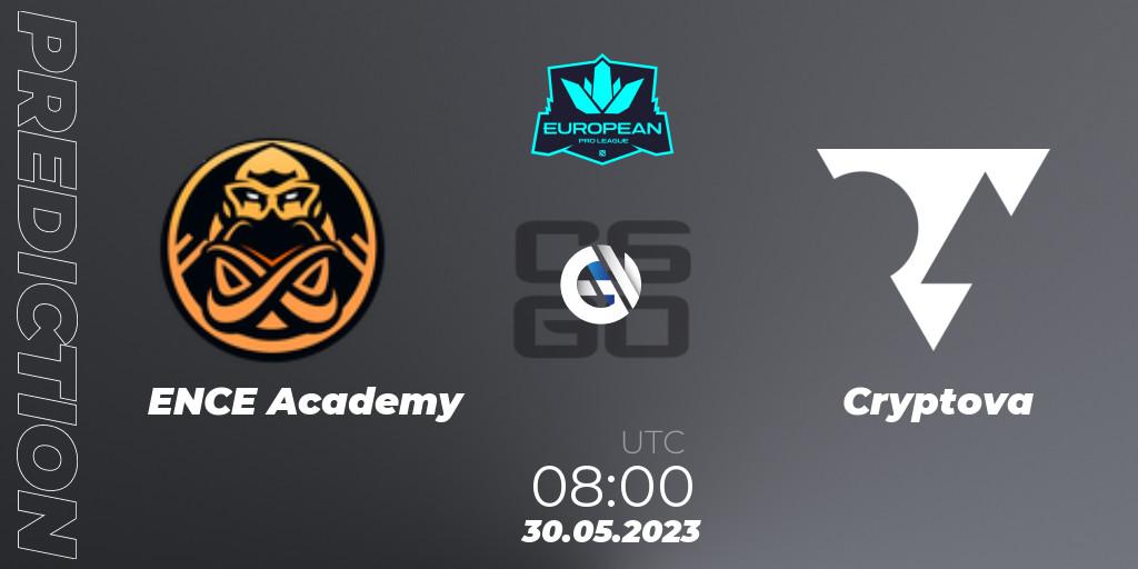 Prognoza ENCE Academy - Cryptova. 30.05.23, CS2 (CS:GO), European Pro League Season 8