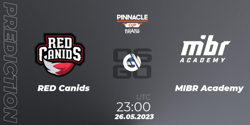 Prognoza RED Canids - MIBR Academy. 26.05.2023 at 20:00, Counter-Strike (CS2), Pinnacle Brazil Cup 1
