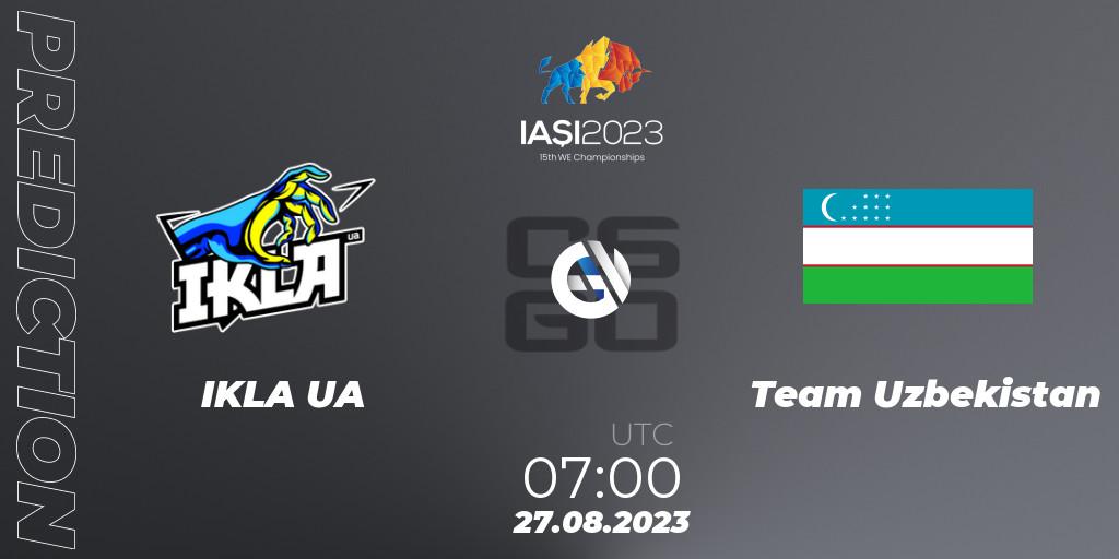 Prognoza IKLA UA - Team Uzbekistan. 27.08.23, CS2 (CS:GO), IESF World Esports Championship 2023