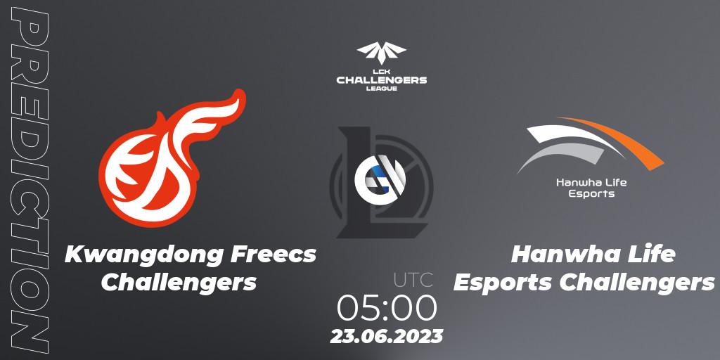 Prognoza Kwangdong Freecs Challengers - Hanwha Life Esports Challengers. 23.06.23, LoL, LCK Challengers League 2023 Summer - Group Stage