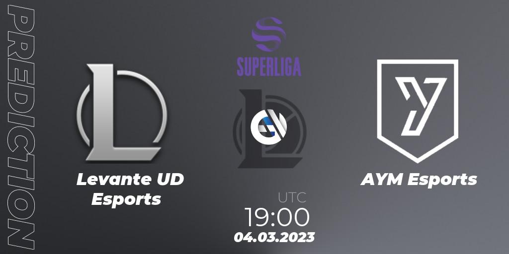 Prognoza Levante UD Esports - AYM Esports. 04.03.2023 at 19:00, LoL, LVP Superliga 2nd Division Spring 2023 - Group Stage