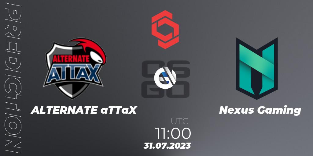 Prognoza ALTERNATE aTTaX - Nexus Gaming. 31.07.2023 at 11:00, Counter-Strike (CS2), CCT Central Europe Series #7