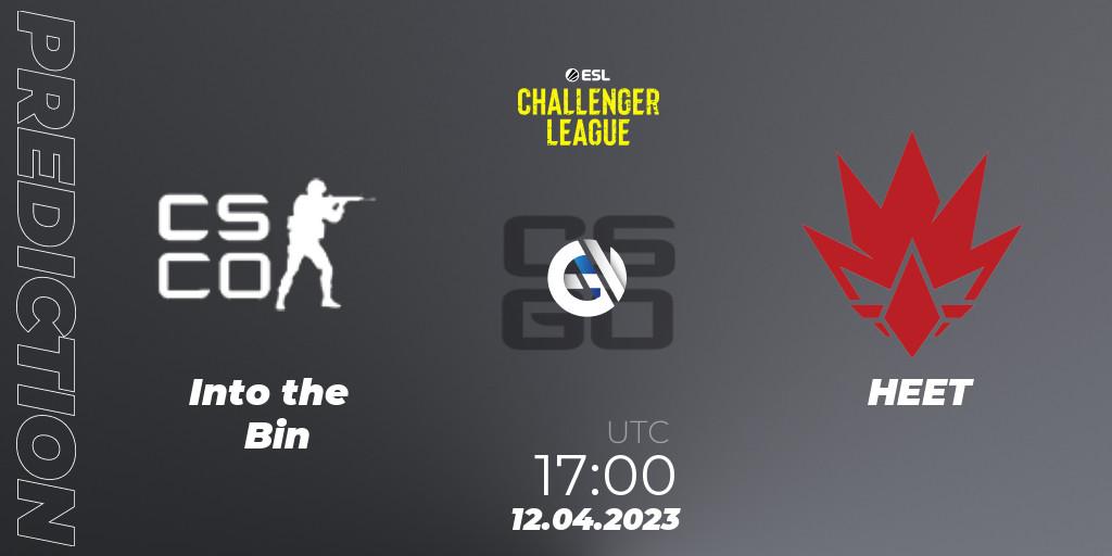 Prognoza Into the Bin - HEET. 17.04.23, CS2 (CS:GO), ESL Challenger League Season 45: Europe
