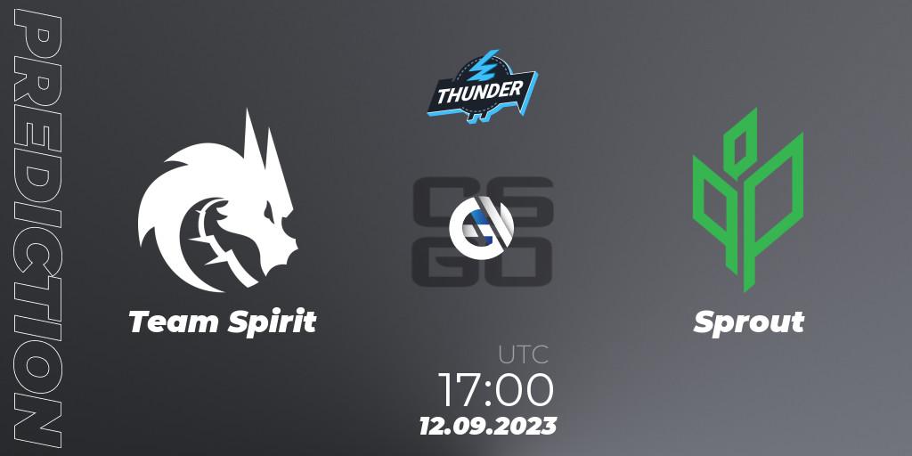 Prognoza Team Spirit - Sprout. 12.09.2023 at 18:25, Counter-Strike (CS2), Thunderpick World Championship 2023: European Series #2