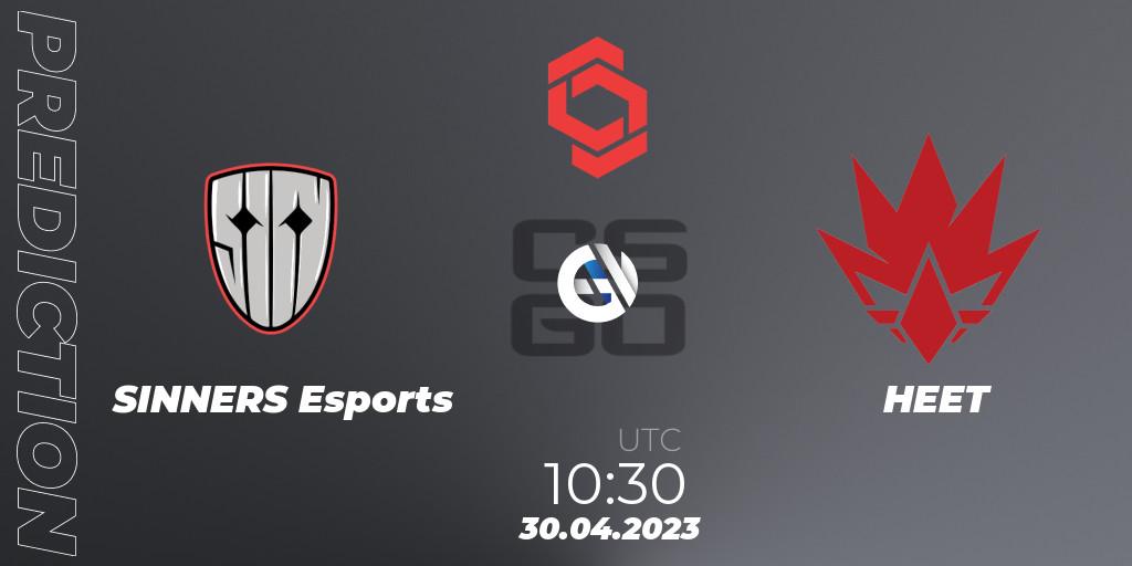 Prognoza SINNERS Esports - HEET. 30.04.23, CS2 (CS:GO), CCT Central Europe Series #6