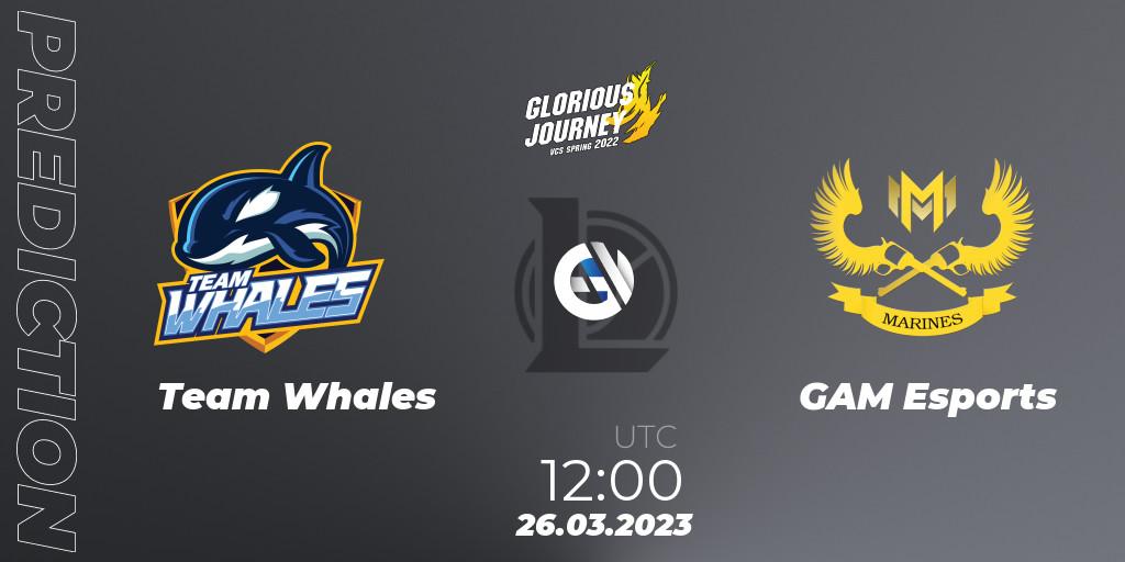 Prognoza Team Whales - GAM Esports. 26.03.23, LoL, VCS Spring 2023 - Group Stage