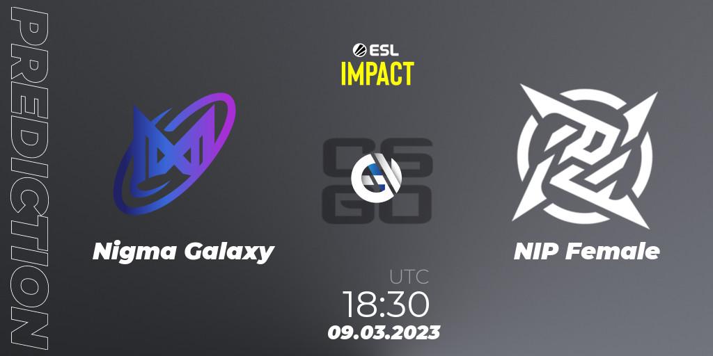 Prognoza Nigma Galaxy - NIP Female. 09.03.2023 at 18:30, Counter-Strike (CS2), ESL Impact League Season 3: European Division