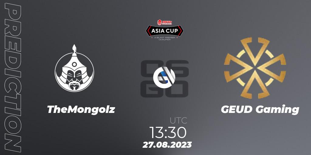 Prognoza TheMongolz - GEUD Gaming. 27.08.2023 at 13:35, Counter-Strike (CS2), 5E Arena Asia Cup Fall 2023