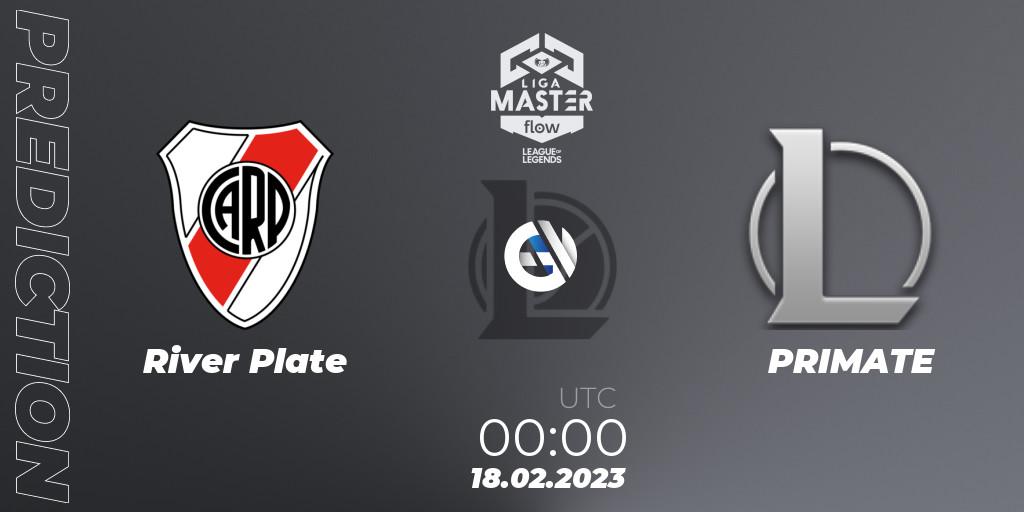 Prognoza River Plate - PRIMATE. 18.02.23, LoL, Liga Master Opening 2023 - Group Stage