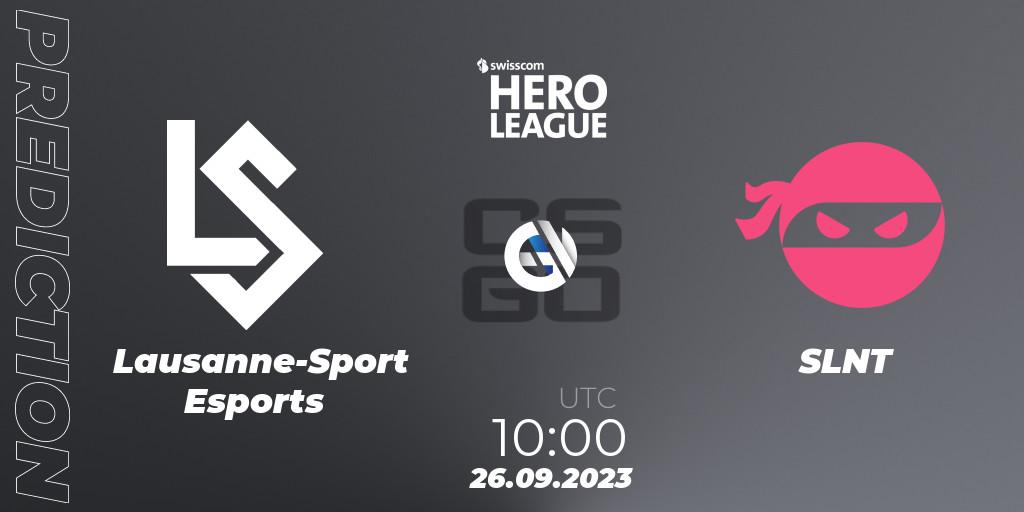 Prognoza Lausanne-Sport Esports - SLNT. 26.09.23, CS2 (CS:GO), Swisscom Hero League Fall 2023