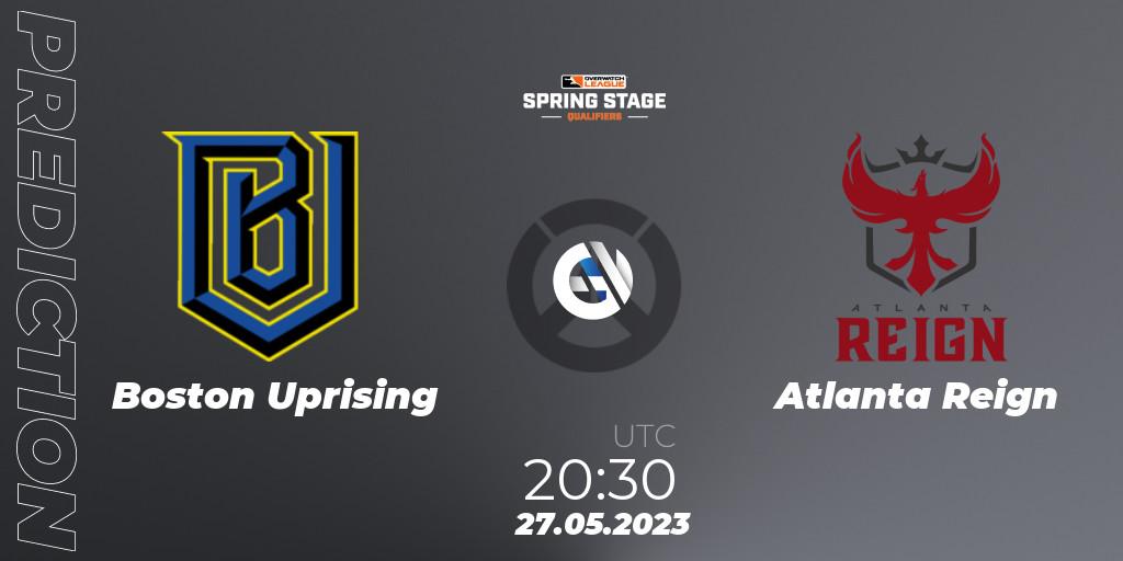 Prognoza Boston Uprising - Atlanta Reign. 27.05.2023 at 20:45, Overwatch, OWL Stage Qualifiers Spring 2023 West