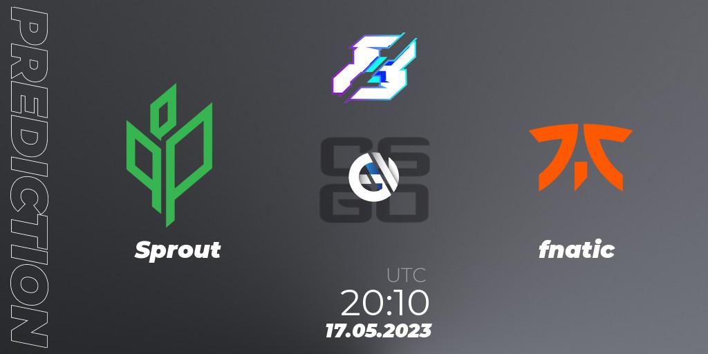 Prognoza Sprout - fnatic. 17.05.2023 at 20:10, Counter-Strike (CS2), Gamers8 2023 Europe Open Qualifier 1